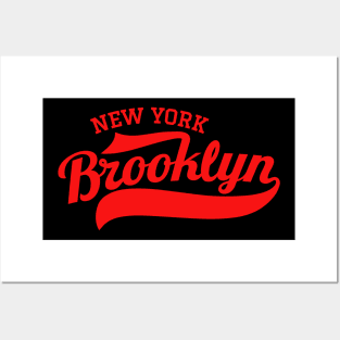 Vintage New York Brooklyn ,Vintage  Brooklyn Schriftzug, Vintage Brooklyn Logo Posters and Art